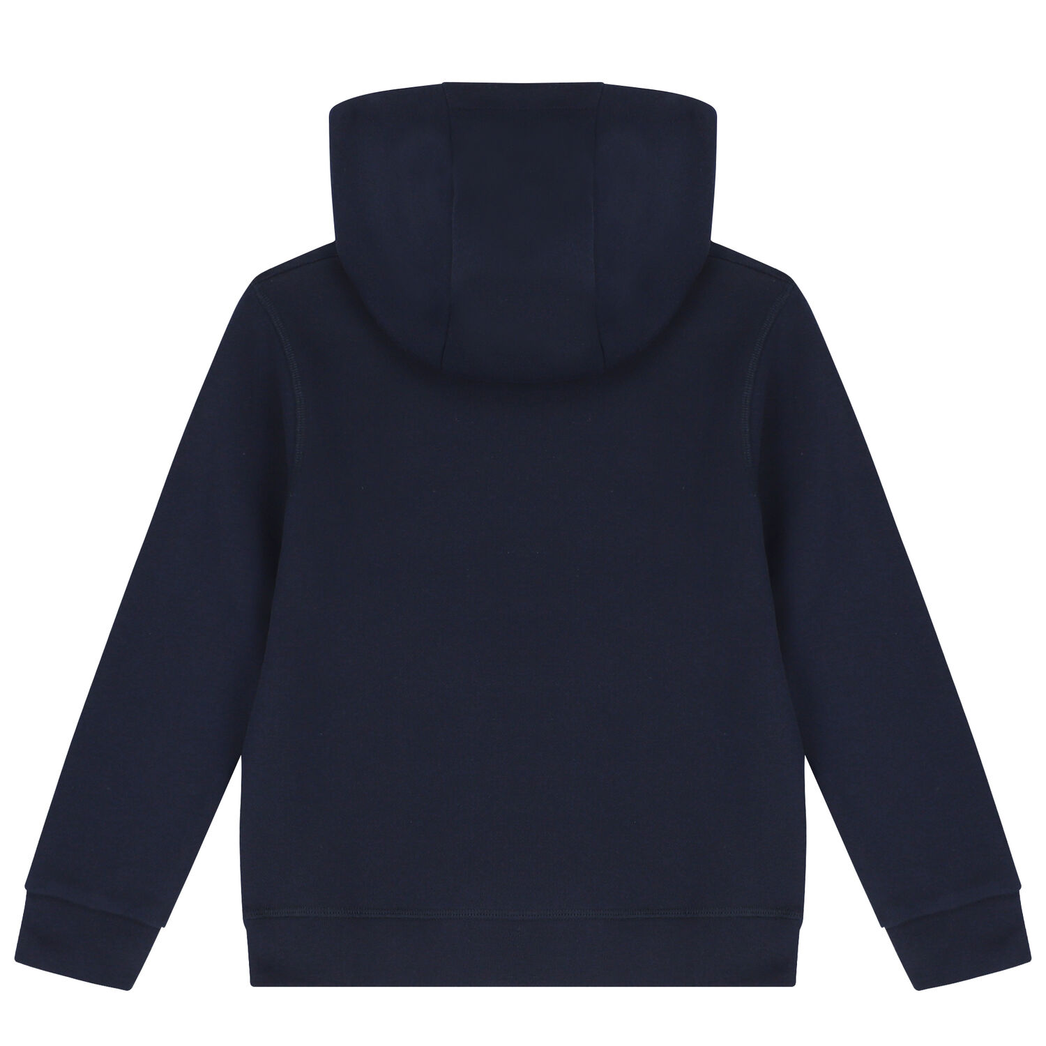 Boys Navy Blue Logo Hooded Top, 1, hi-res