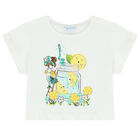 Girls Ivory & Yellow Shorts Set, 2, hi-res