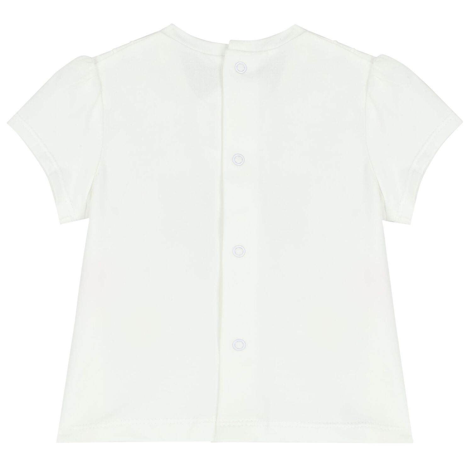 Baby Girls White & Purple Short Set (4 Piece), 2, hi-res