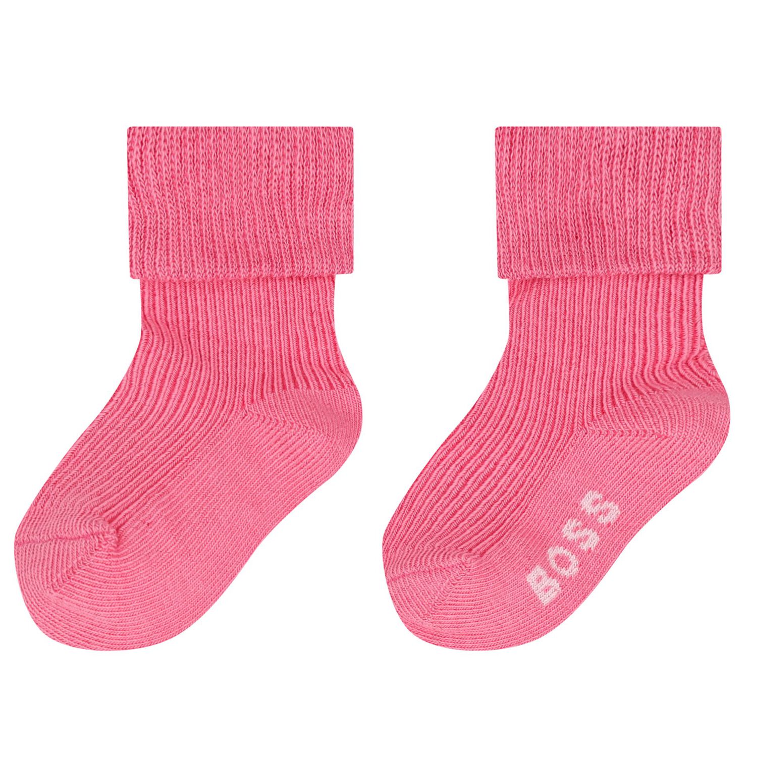 Baby Girls Pink & Beige Logo Socks ( 3-Pack ) , 1, hi-res