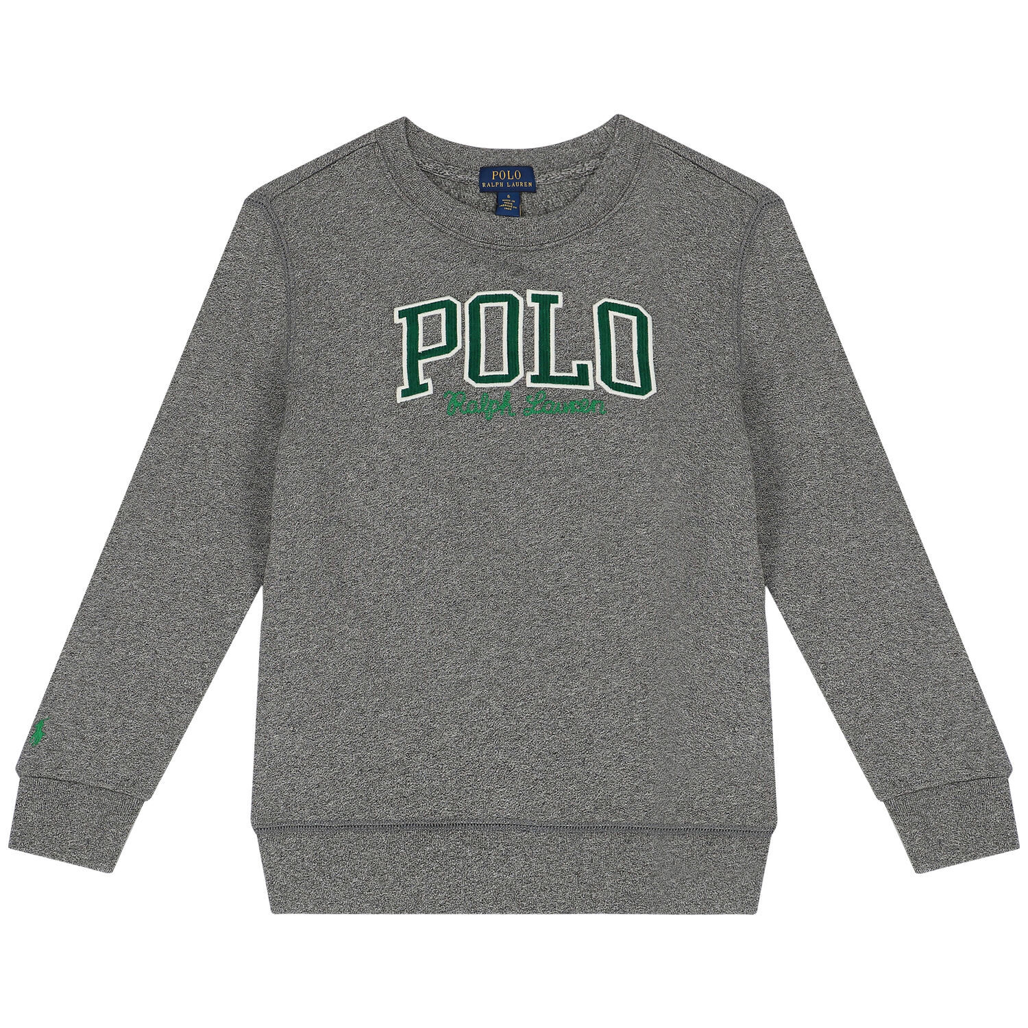 سويت شيرت بالشعار باللون الرمادي للأولاد, 1, hi-res image number null