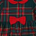 Baby Girls Green & Red Tartan Dress, 1, hi-res