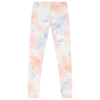 Girls Pink Logo Leggings