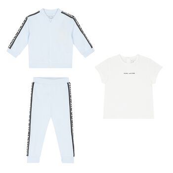 Younger Boys Blue Logo Tracksuit Set