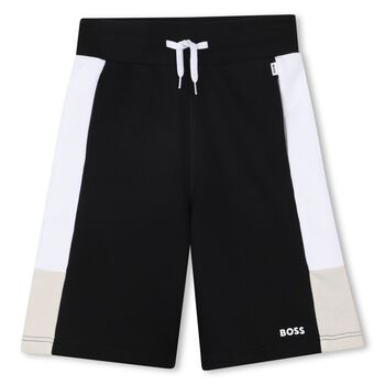 Boys Black Logo Shorts