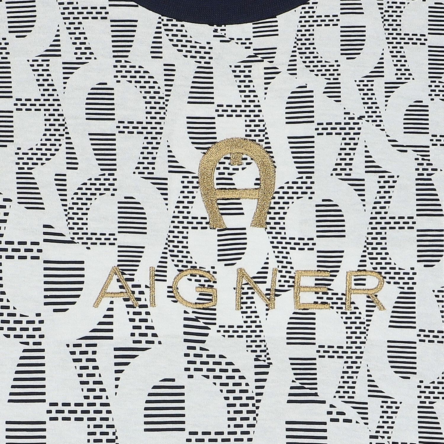 Boys Navy Blue & White Logo T-Shirt, 1, hi-res