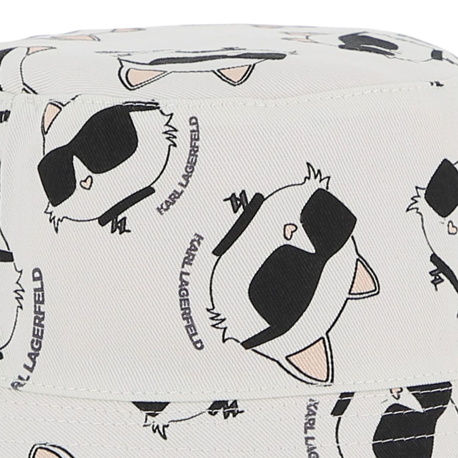 Baby Girls Pink & White Choupette Reversible Bucket Hat, 1, hi-res