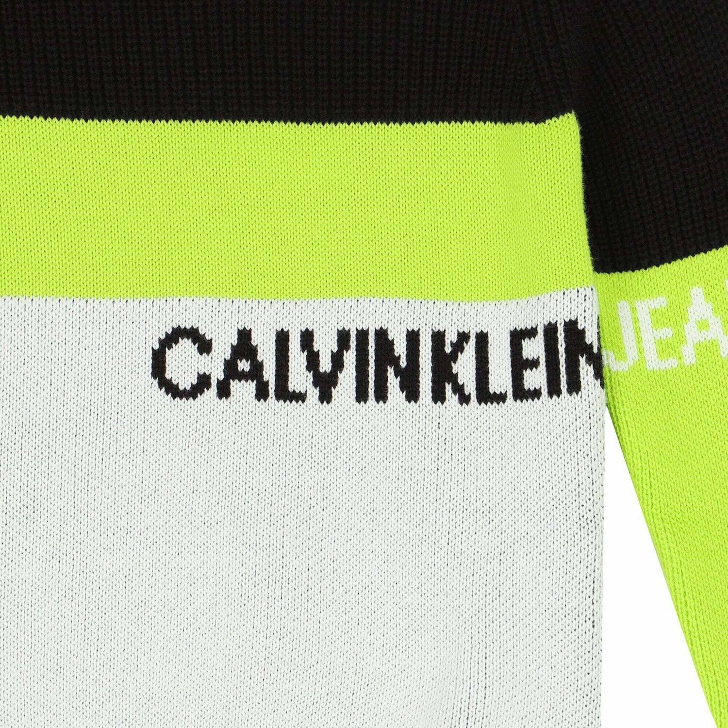 توب محبوك باللون الاسود والابيض والاخضر النيون للاولاد, 1, hi-res image number null