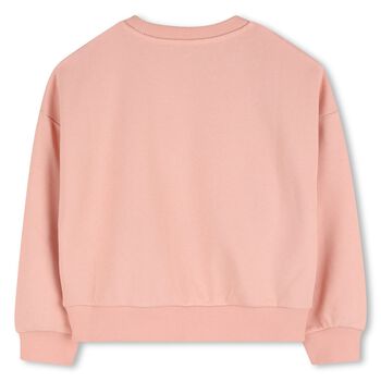 Girls Pink Boke Flower Sweatshirt