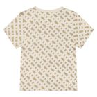Younger Boys Beige Logo T-Shirt, 1, hi-res