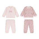 Baby Girls Pink Bow Tracksuits ( 2-Pack ), 1, hi-res