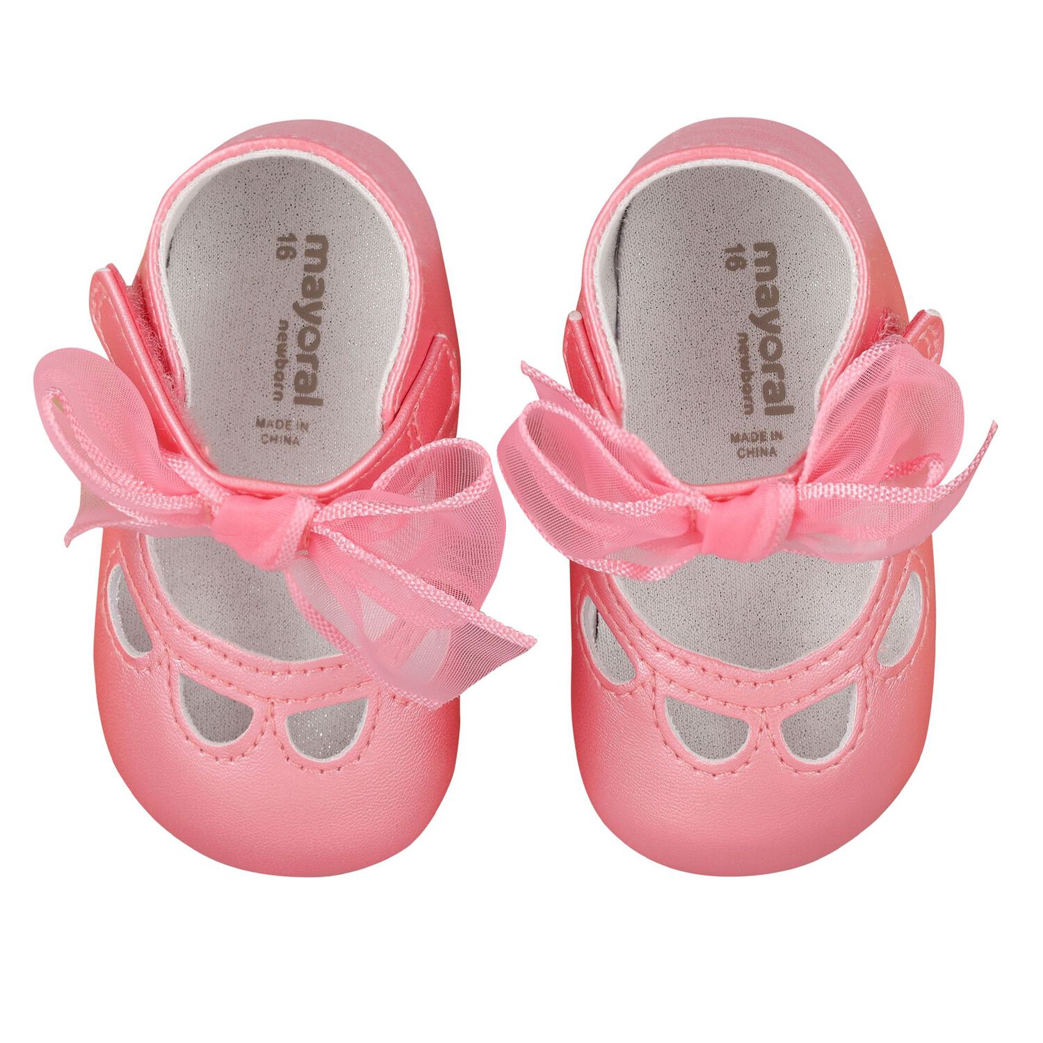 Baby Girls Pink Bow Pre Walker Shoes, 2, hi-res image number null