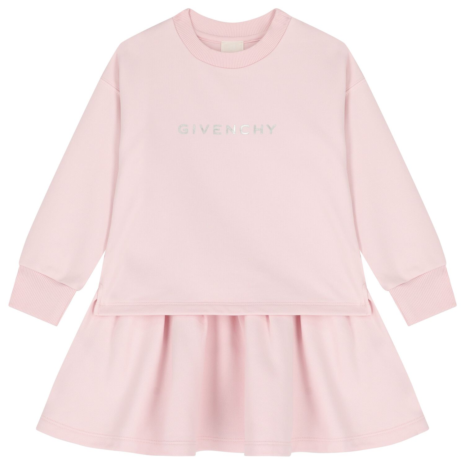 Girls Pink Logo Dress, 2, hi-res