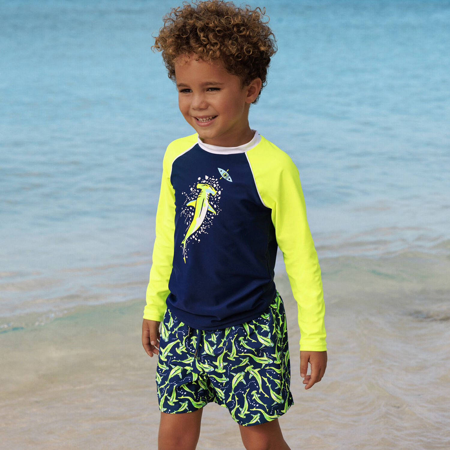 شورت سباحة أولاد باللون الكحلى, 1, hi-res image number null