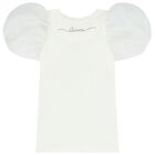 طقم تنورة بنات باللون العاجي والوردي, 1, hi-res