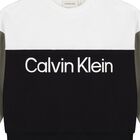 سويت شيرت بشعار أسود وأخضر وأبيض للأولاد, 1, hi-res