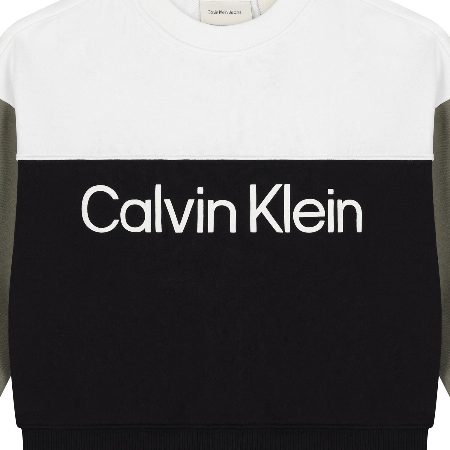 سويت شيرت بشعار أسود وأخضر وأبيض للأولاد, 1, hi-res