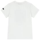Boys White Logo T-Shirt, 1, hi-res