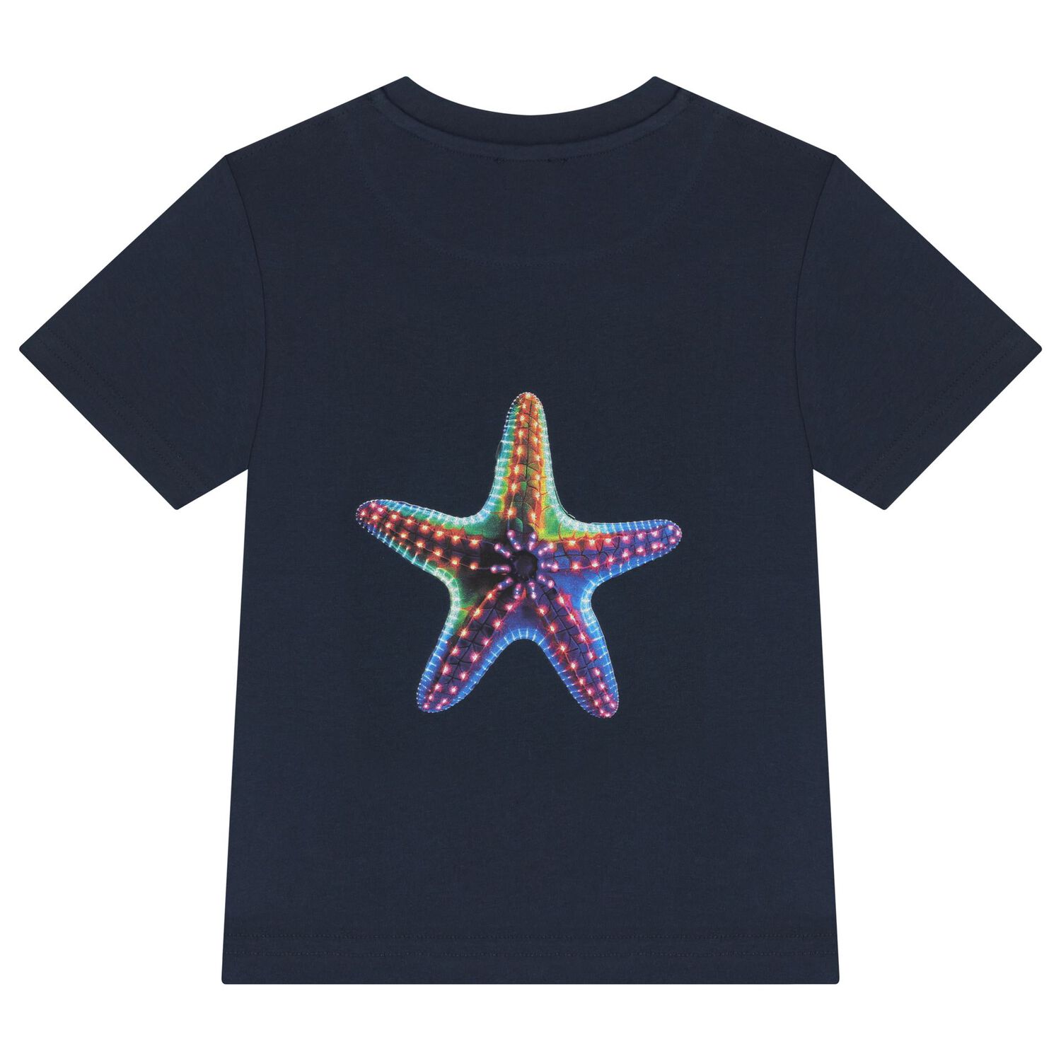 Boys Navy Blue Starfish T-Shirt, 1, hi-res image number null
