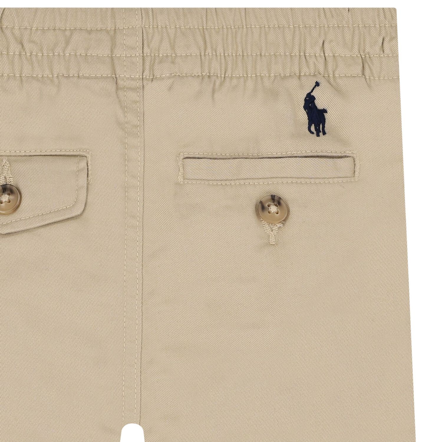 Baby Boys Beige Logo Trousers, 1, hi-res image number null