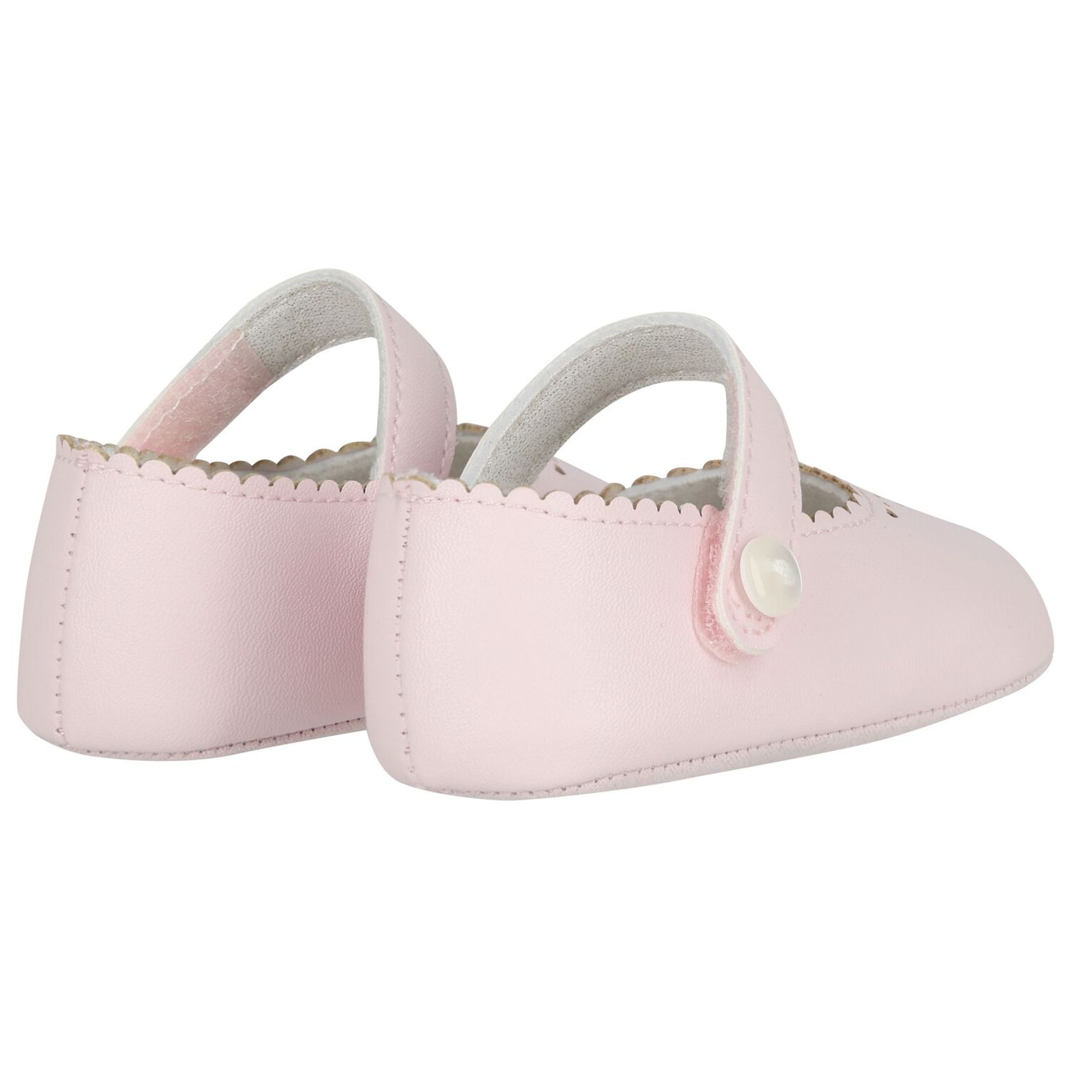 Baby Girls Pink Leather Pre Walker Shoes, 2, hi-res