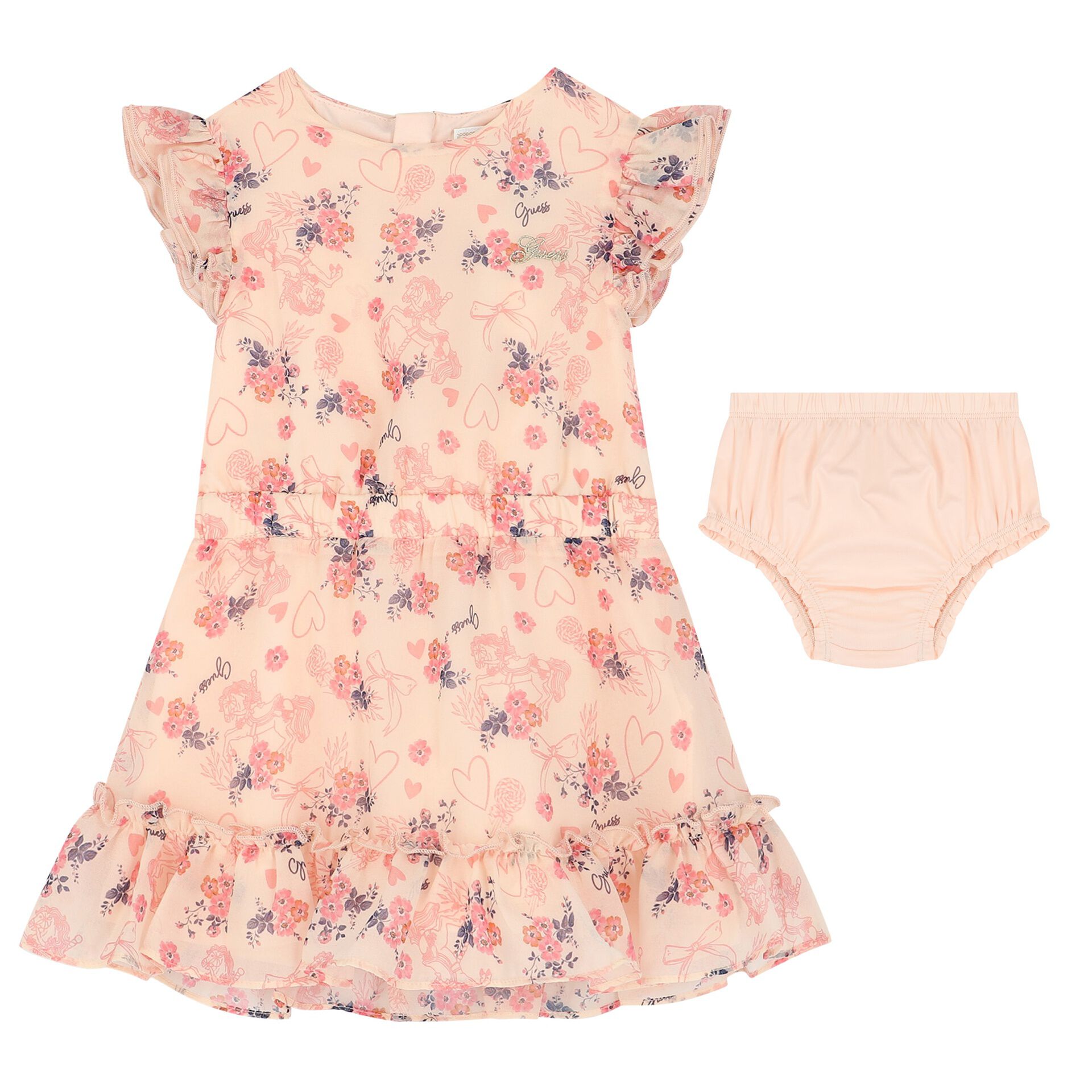 guess pink floral dress