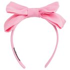 Girls Pink Bow Headband, 3, hi-res