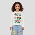 Younger Girls Blue Denim Trousers, 1, hi-res