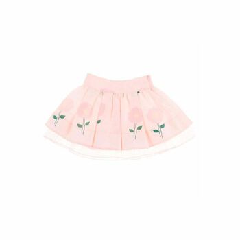 Girls Pink Flower Skirt