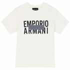 تيشيرت بالشعار باللون العاجى للاولاد, 1, hi-res