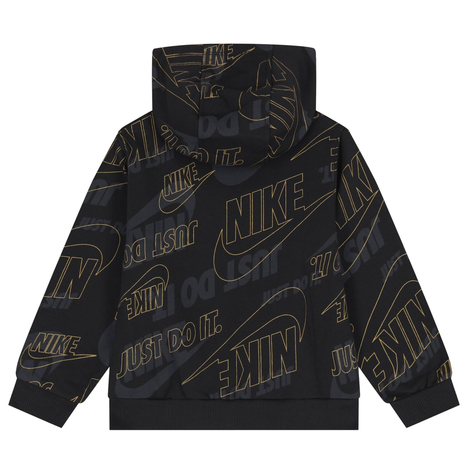 Boys Black Logo Tracksuit, 1, hi-res