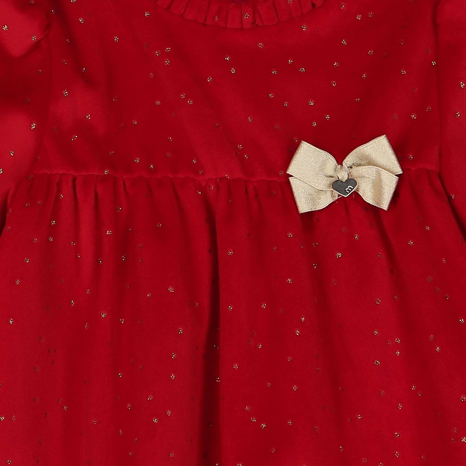 Younger Girls Red Velvet Dress, 1, hi-res image number null