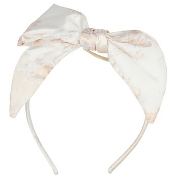 Girls Ivory & Beige Geo Map Headband