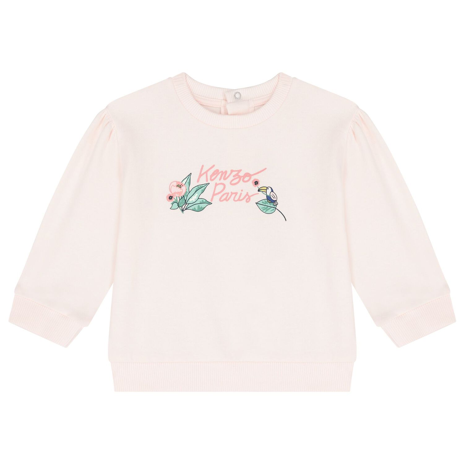 بدلة بنات رياضية بالشعار باللون الوردي, 1, hi-res