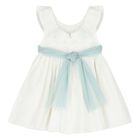 Younger Girls White Tulle Dress, 1, hi-res