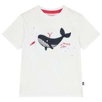 Boys White Whale T-Shirt