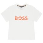 طقم شورت اولاد باللون البرتقالى والابيض, 1, hi-res