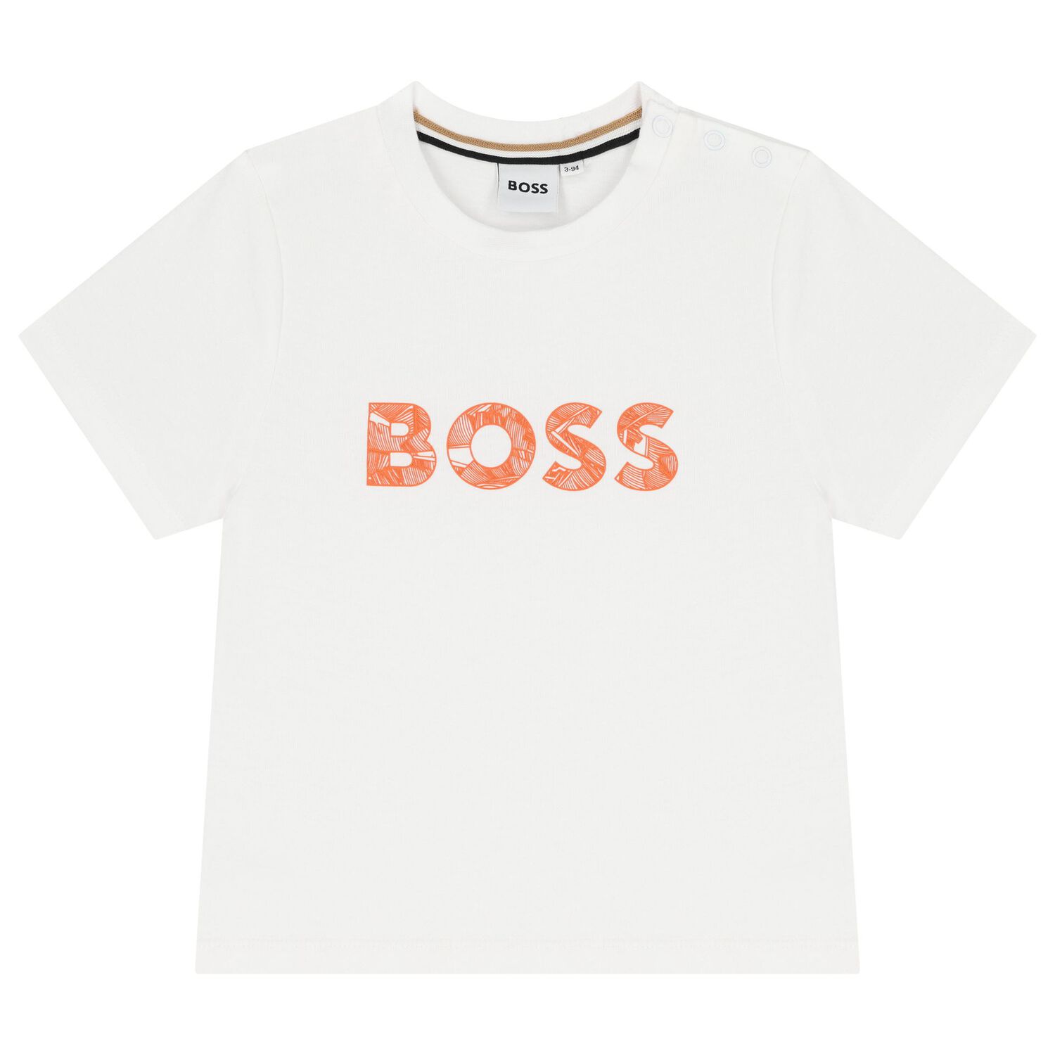 طقم شورت اولاد باللون البرتقالى والابيض, 1, hi-res