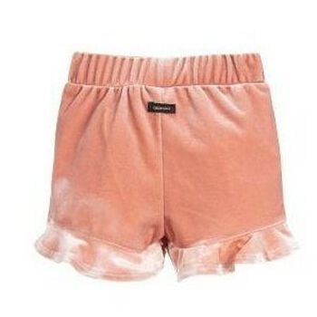 Younger Girls Pink Velour Shorts