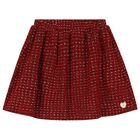 Girls White & Red Logo Skirt Set, 1, hi-res