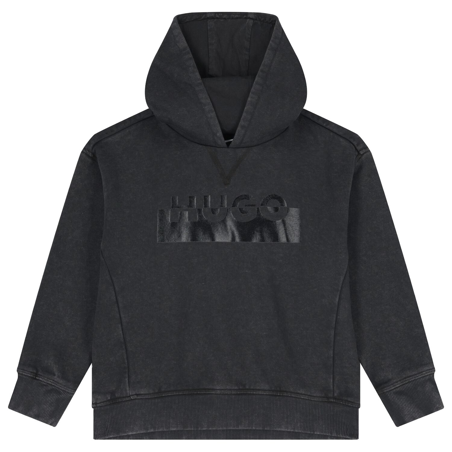 توب اولاد هودى وسحاب بالشعار باللون الاسود, 1, hi-res