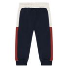 Younger Boys Navy Blue Logo Joggers, 3, hi-res