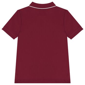 Boys Red Logo Polo Shirt 
