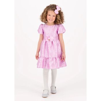 Girls Pink Tiered Dress