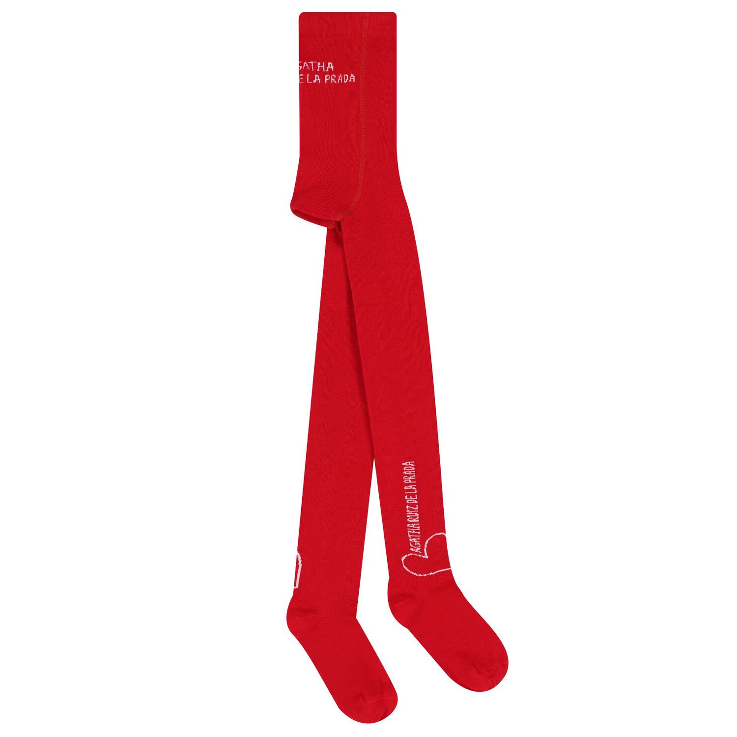 طقم فستان للبنات بطبعه قلب باللون الاحمر , 1, hi-res