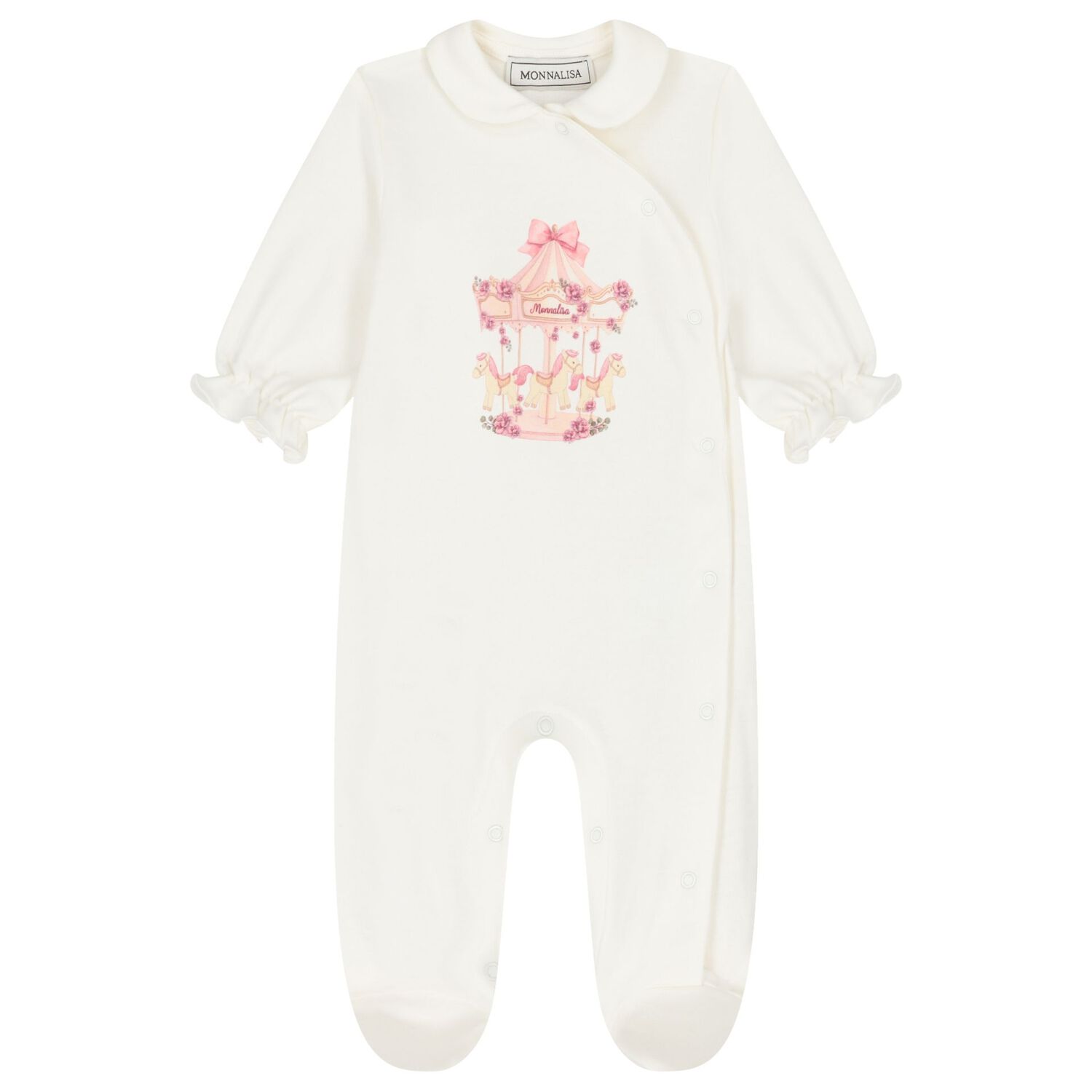 Baby Girls Ivory Carousel Babygrow Gift Set, 1, hi-res