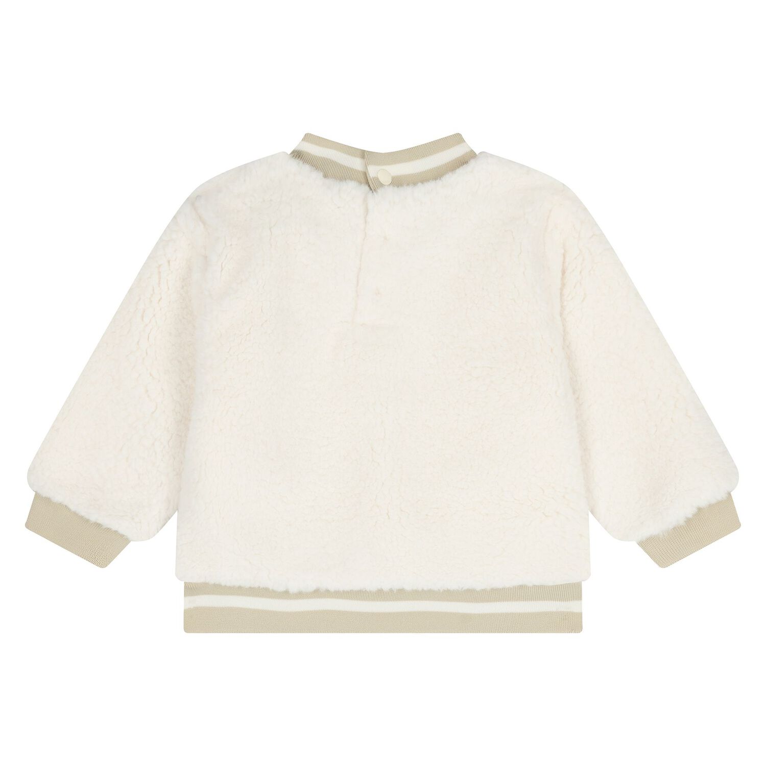 Younger Boys Ivory & Beige Ikonik Karl Tracksuit , 1, hi-res