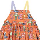 فستان بنات بشعار الورد باللون البرتقالي, 1, hi-res