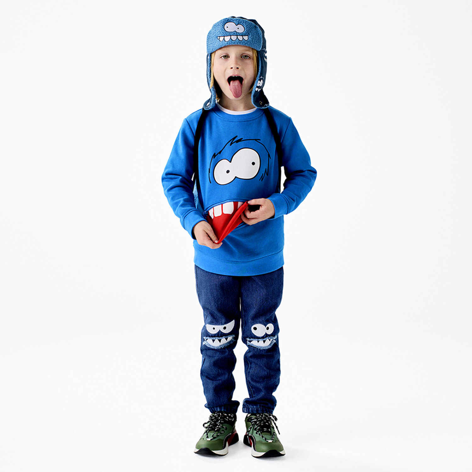 Boys Blue Yeti Denim Jeans, 1, hi-res