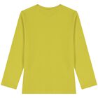 توب أولاد بأكمام بالشعار باللون الأخضر الليموني, 2, hi-res